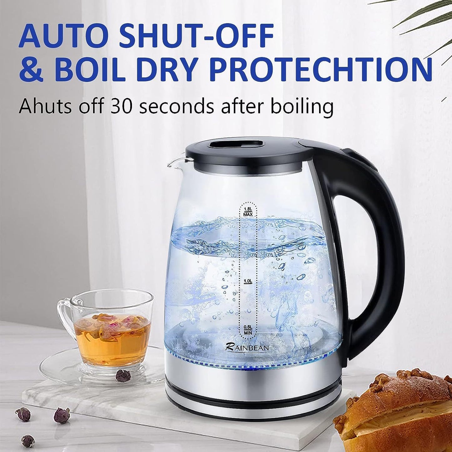 1.8L Electric Kettle with LED Light