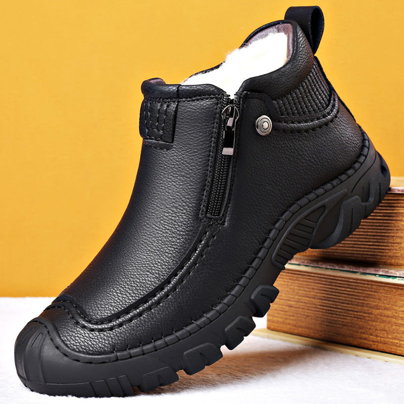 Cotton Shoes For Men With Plush Insulation