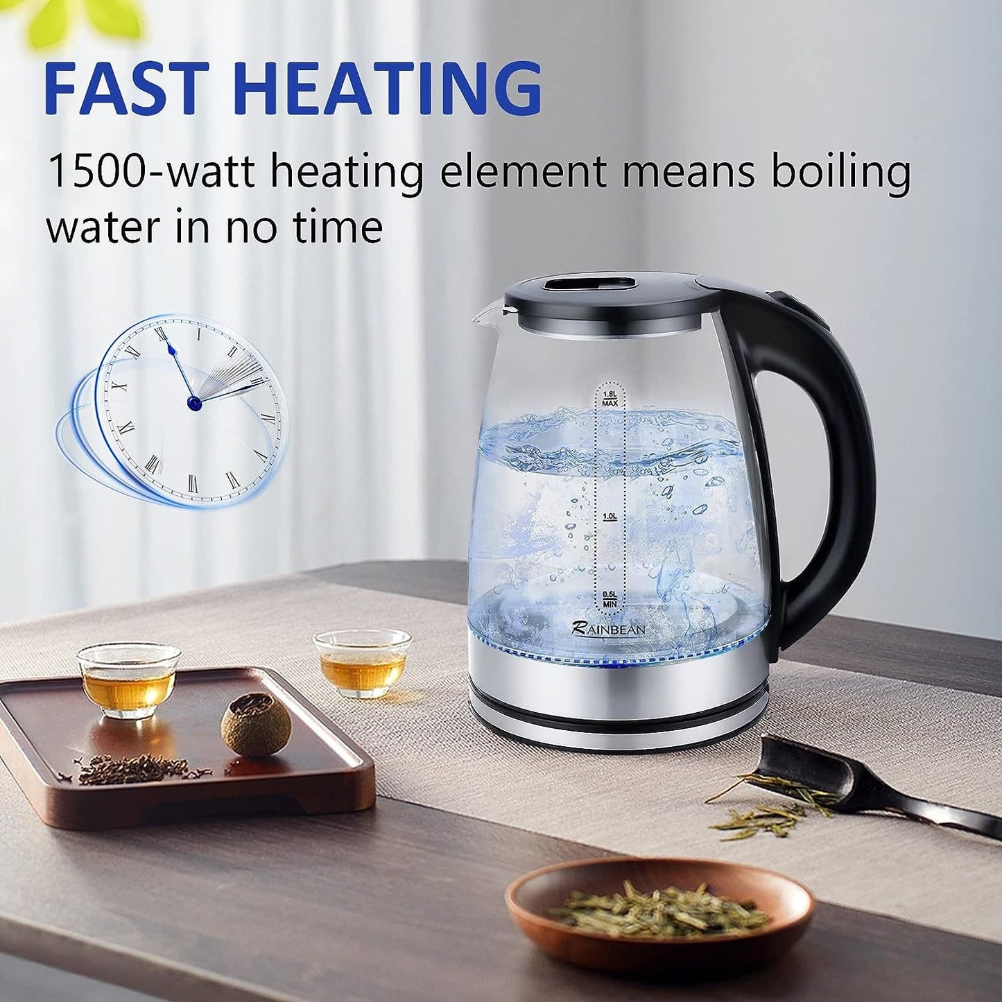 1.8L Electric Kettle with LED Light