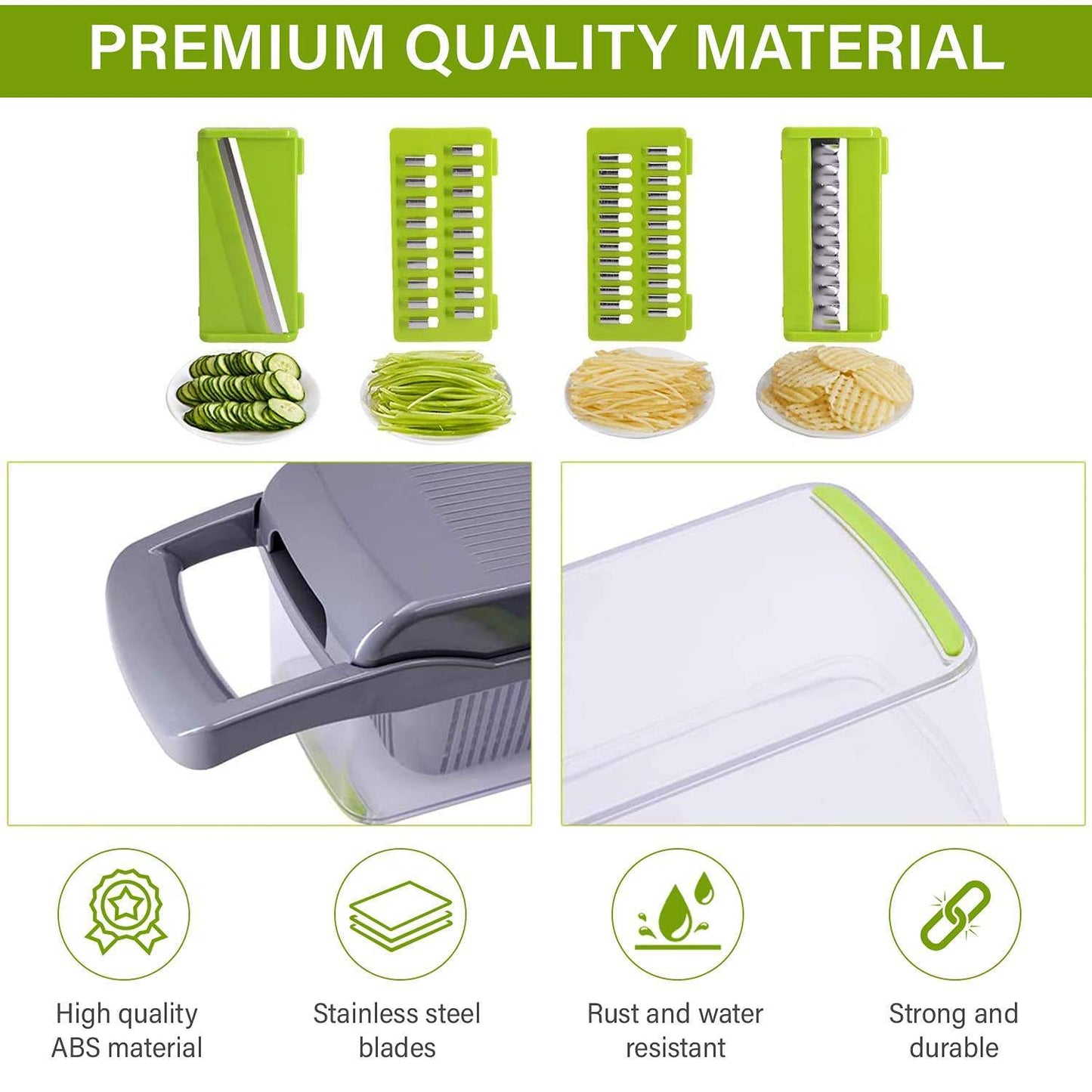 12-in-1 Manual Vegetable Chopper Slicer