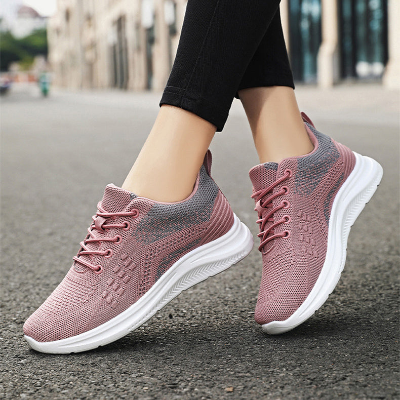 Lace-up Sneakers Women Light Breathable Flats Shoes