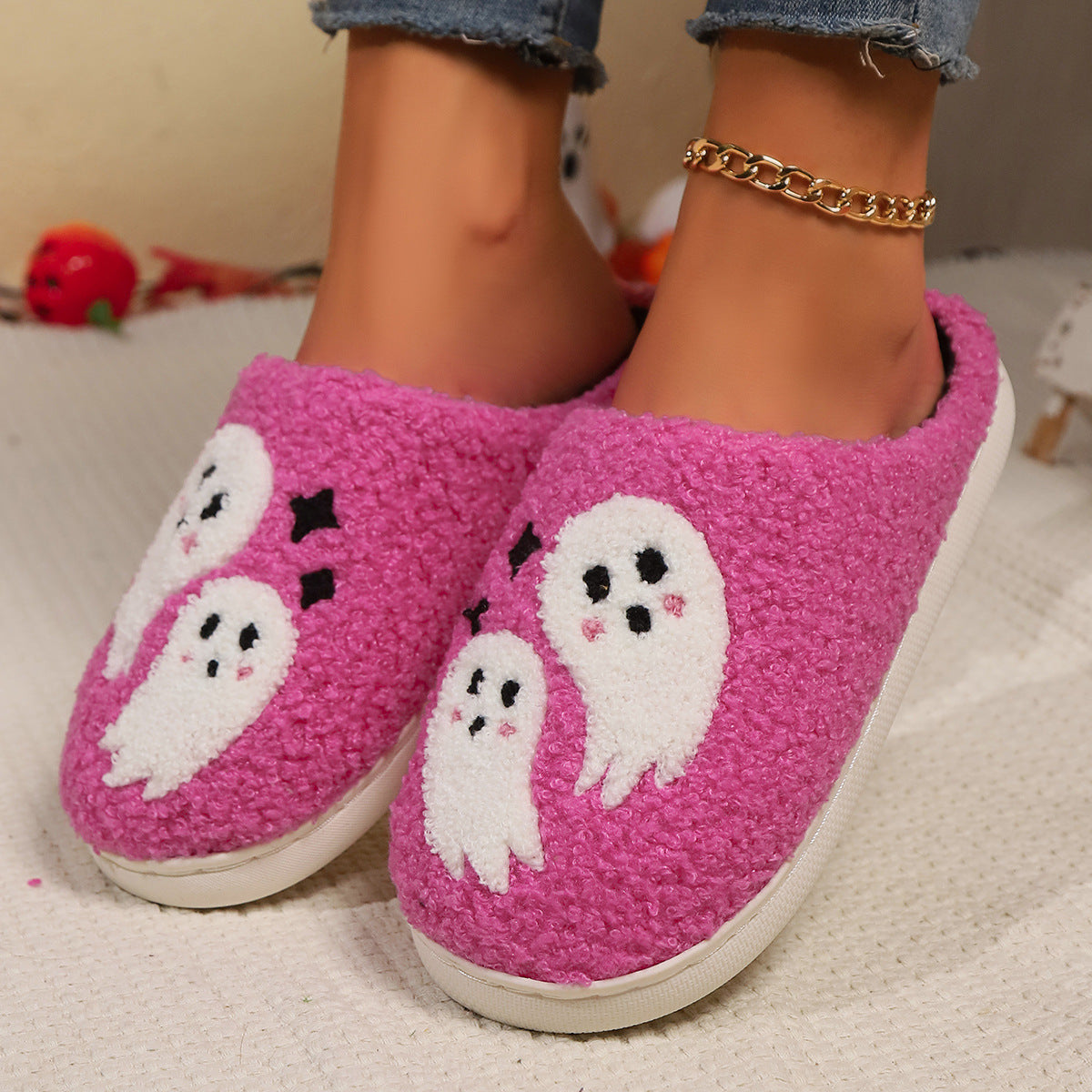 Halloween Ghost Indoor Non-Slip Slippers